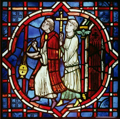 Due Figure Ecclesiastiche, 1205-15 da French School